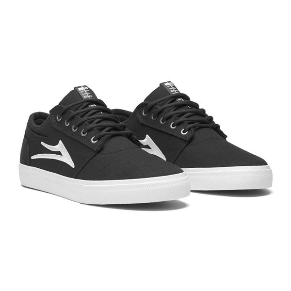 LaKai Griffin Black/White Skate Shoes Mens | Australia HS7-5291